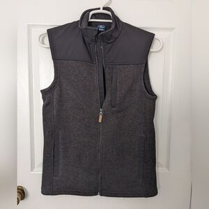 George Men's Dark Gray Fleece Zip Vest